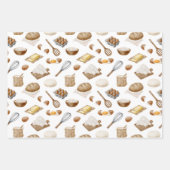 水彩ベーキングパターン ラッピングペーパーシート (正面2)