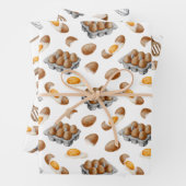 水彩ベーキングパターン ラッピングペーパーシート (インサイチュ)