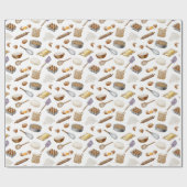 水彩ベーキングパターン ラッピングペーパー (フラット)