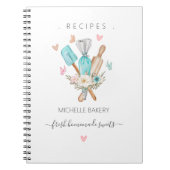 水彩ベーキング器パティシシェフレシピ ノートブック (正面)