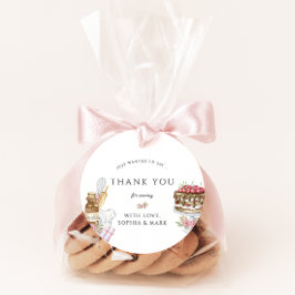 水彩ベーキング誕生日会ありがとう フェイバータグ