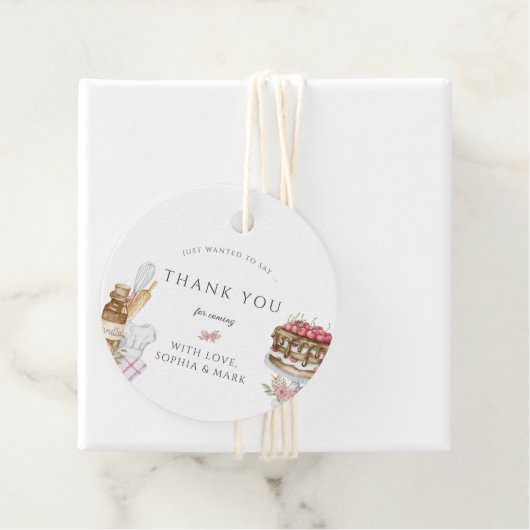 水彩ベーキング誕生日会ありがとう フェイバータグ (インサイチュ)