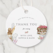 水彩ベーキング誕生日会ありがとう フェイバータグ (正面)