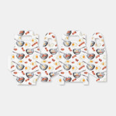 水彩ベーコン&エッグスブレックファーストフードパターン フェイバーボックス (折り畳みなし)