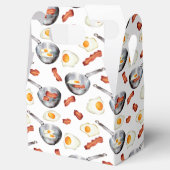 水彩ベーコン&エッグスブレックファーストフードパターン フェイバーボックス (オープン)