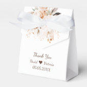 水彩ベージュと金ゴールドフローラ フェイバーボックス (正面サイド)