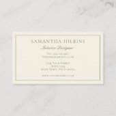 水彩ベージュインテリアデザイナープロフェッショナル 名刺 (裏面)