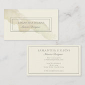 水彩ベージュインテリアデザイナープロフェッショナル 名刺 (正面/裏面)