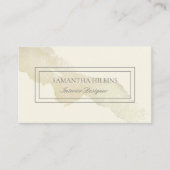 水彩ベージュインテリアデザイナープロフェッショナル 名刺 (正面)