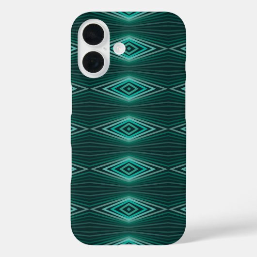 水彩ペイントストライプの斜め配置のアクアティックカラー Case-Mate iPhoneケース (裏面)