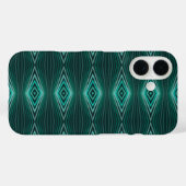 水彩ペイントストライプの斜め配置のアクアティックカラー Case-Mate iPhoneケース (裏面 (横))