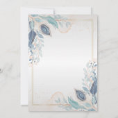 水彩ペコー羽根の花の披露宴 招待状 (裏面)