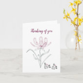 水彩ペットロス同情カード カード (黄色い花)