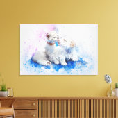 水彩ペット キャンバスプリント (インサイチュ (リビング))