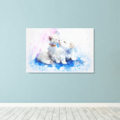 水彩ペット キャンバスプリント (インサイチュ (ウッドフロア))