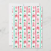 水彩ペパーミントキャンディーケーンクリスマスリース シーズンカード (裏面)