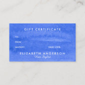 水彩ペリウィンクルのギフト名刺 名刺 (裏面)