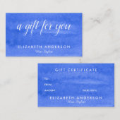 水彩ペリウィンクルのギフト名刺 名刺 (正面/裏面)