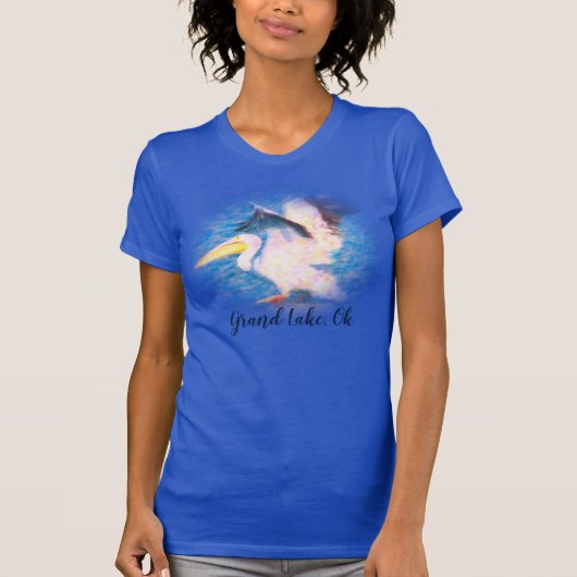 水彩ペリカン 19 Tシャツ (正面)