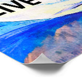 水彩ペルシアリリー花びら 感動的 ポスター (角)