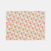 水彩ペルーのユリAlstroemeriaアートブランケット フリースブランケット (正面(横))