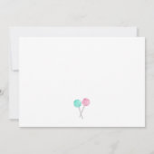 水彩ペンで描かれたキャンディーの誕生日パーティー招待状 招待状 (裏面)