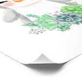 水彩ペンギンと多肉植物の写真プリント フォトプリント            (角)