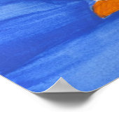 水彩ペンギンのポスター ポスター (角)