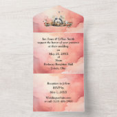 水彩ペンギンオールインワン結婚式招待状 オールインワン招待状 (内側)