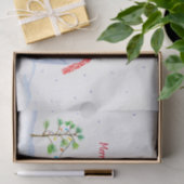 水彩ペンギンクリスマス灯 薄葉紙 (ギフト)