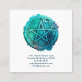 水彩ペンタグラムの名刺 スクエア名刺 (裏面)