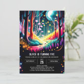 水彩ホタル誕生日 招待状 (スタンド正面)