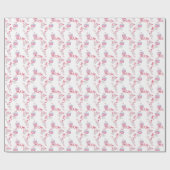 水彩ホットピンク麻雀カクテル ラッピングペーパー (フラット)