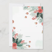 水彩ホリデイフローラフォトカード シーズンカード (裏面)