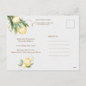 水彩ホリデーアレンジメント ジョイ ファミリーフォト シーズンポストカード (裏面)