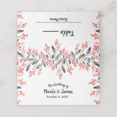 水彩ホリデーウィンターベリー結婚ズテーブル プレイスカード (外部開封)