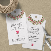 水彩ホリデーグリーン  💖🎄 愛を込めて焼き上げて ギフトタグ