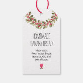 水彩ホリデーグリーン  💖🎄 愛を込めて焼き上げて ギフトタグ (裏面)