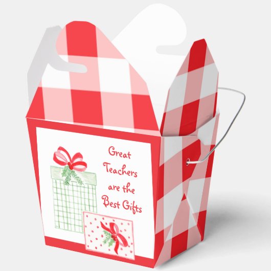 水彩ホリデー先生最高のギフトお気に入りボックス フェイバーボックス (見開き)