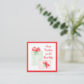 水彩ホリデー先生最高のギフト エンクロージャーカード (スタンド正面)