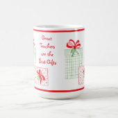 水彩ホリデー先生最高のギフト コーヒーマグカップ (中央)