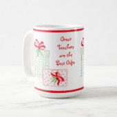水彩ホリデー先生最高のギフト コーヒーマグカップ (正面左)