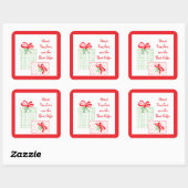 水彩ホリデー先生最高のギフト スクエアシール (シート)