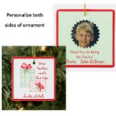 水彩ホリデー先生最高のギフト セラミックオーナメント