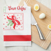 水彩ホリデー素晴らし先生最高のギフト キッチンタオル (四つ折り)