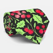 水彩ホリーとベリー ネクタイ (ロール)