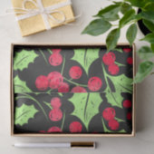 水彩ホリーとベリー 薄葉紙 (ギフト)