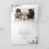 水彩ホリーと緑IIシーズンの挨拶 シーズンカード (内部)