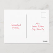 水彩ホリースプリグポストカード ポストカード (裏面)