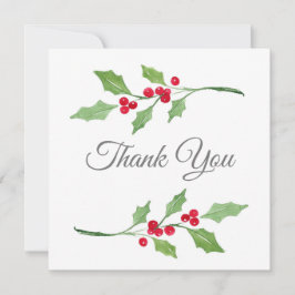 水彩ホリースプリグ サンキューカード
